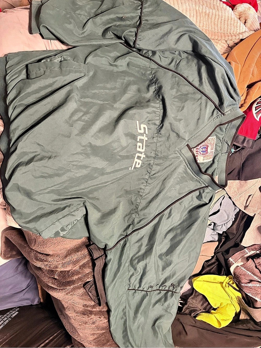 Starter Collegiate Men's Green Varsity Jacket Size XL